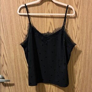 LOFT Versa Black Lace-Trimmed Camisole